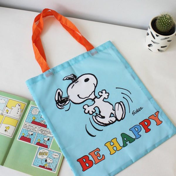 disaster designs Peanuts 'Be Happy' Eco Shopper