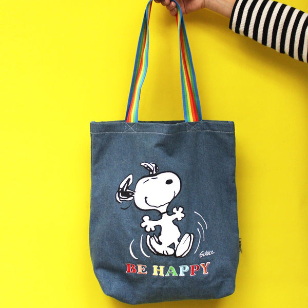 disaster designs Peanuts 'Be Happy' Stonewash Tote