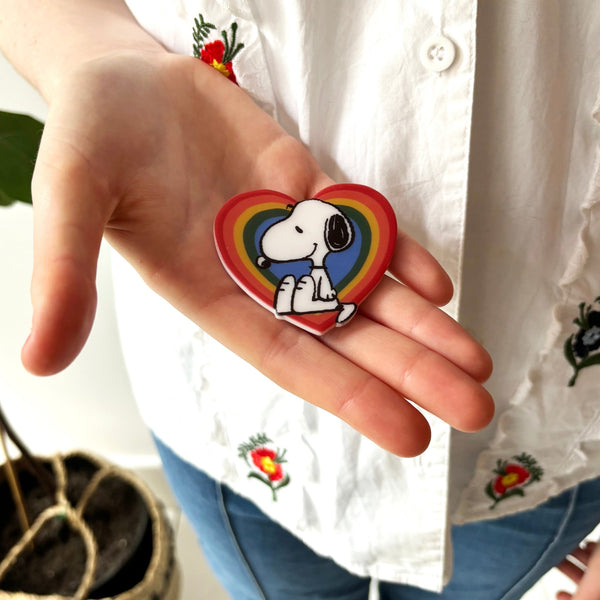 Disaster Designs Peanuts Rainbow Pin Badge
