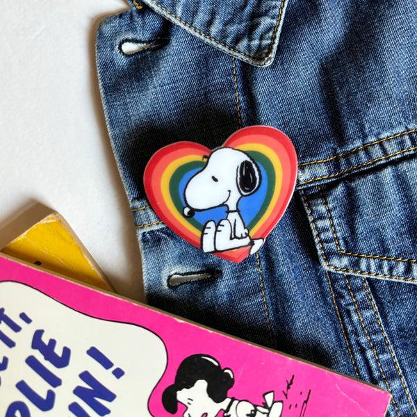disaster designs Peanuts Rainbow Pin Badge