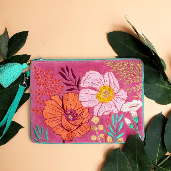 disaster designs Posy Hot Pink Clutch Bag