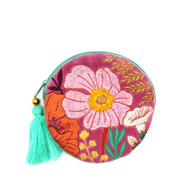 Disaster Designs Posy Hot Pink Round Purse