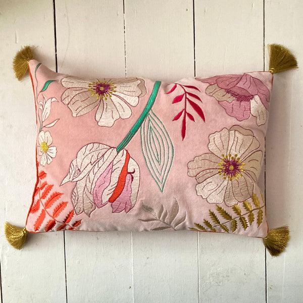 disaster designs Posy Light Pink Cushion