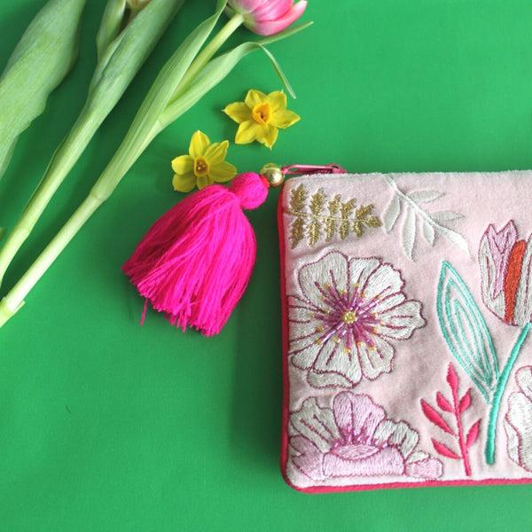 Disaster Designs Posy Light Pink Purse