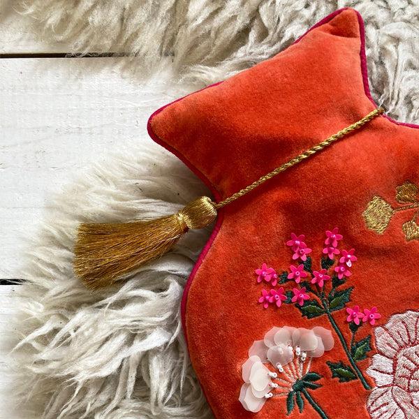 Disaster Designs Posy Orange Hot Water Bottle