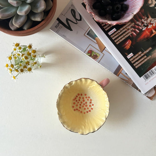 Disaster Designs Posy Yellow Tea Cup