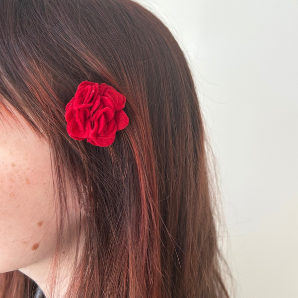 Disaster Designs Red Rose Hair Slides