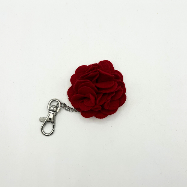 Disaster Designs Red Rose Keychain