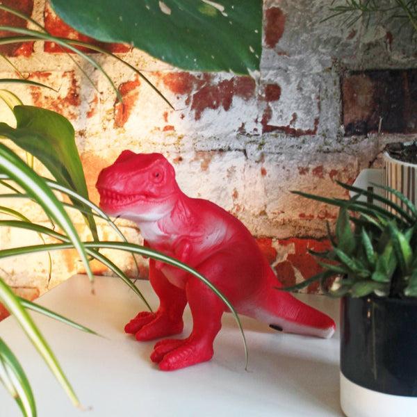 disaster designs Red T-Rex Mini Led Lamp