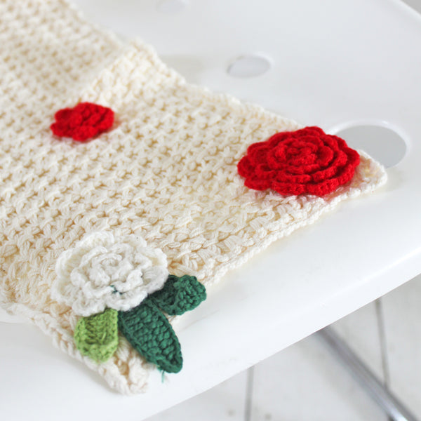 Disaster Designs Rose Garden Cream Scarf