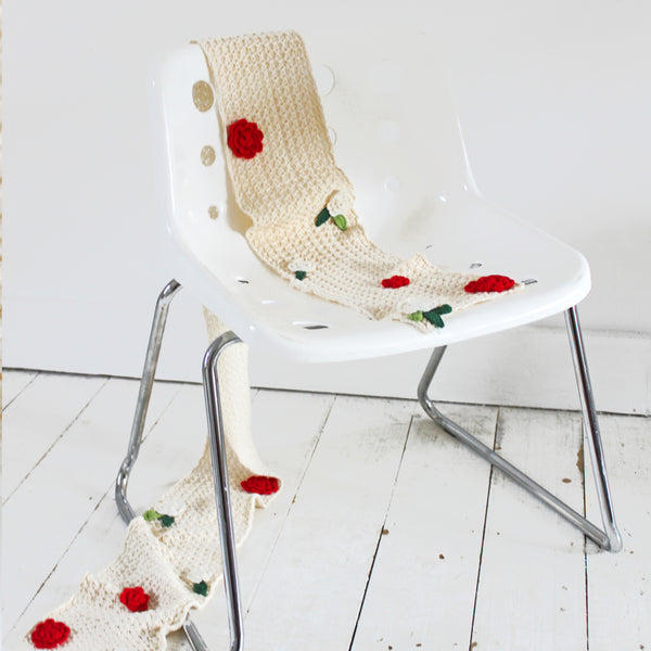 disaster designs Rose Garden Cream Scarf