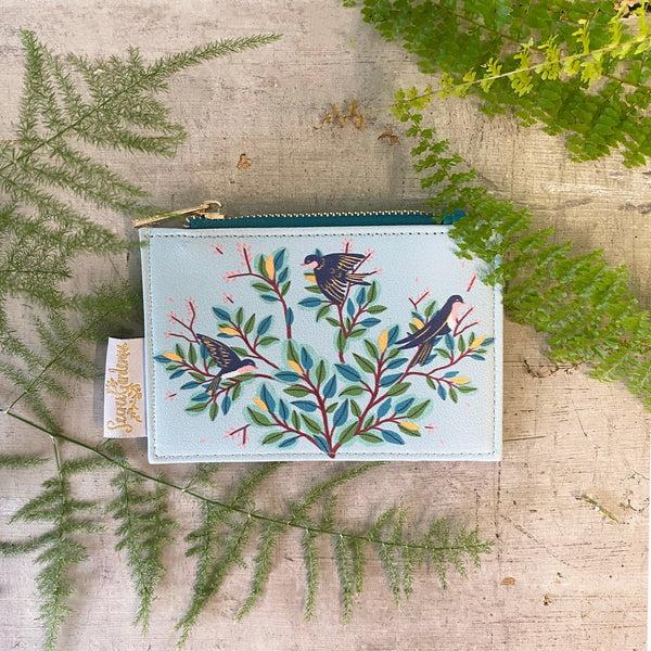 disaster designs Secret Garden Bird Zip Purse