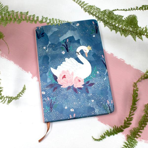 disaster designs Secret Garden Swan Notebook