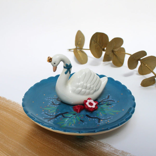 Disaster Designs Secret Garden Swan Trinket Dish