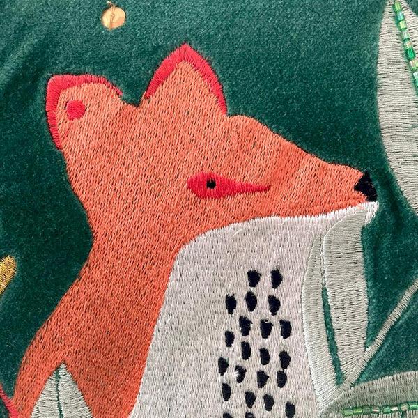 Disaster Designs Secret Garden Velvet Fox Cushion