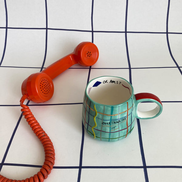 disaster designs Small Talk 'Overthinking It' Cup