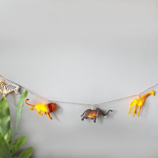disaster designs String Lights With Safari Animals