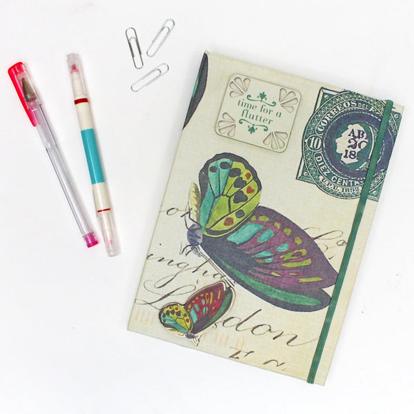 disaster designs Vintage Note Book Butterfly