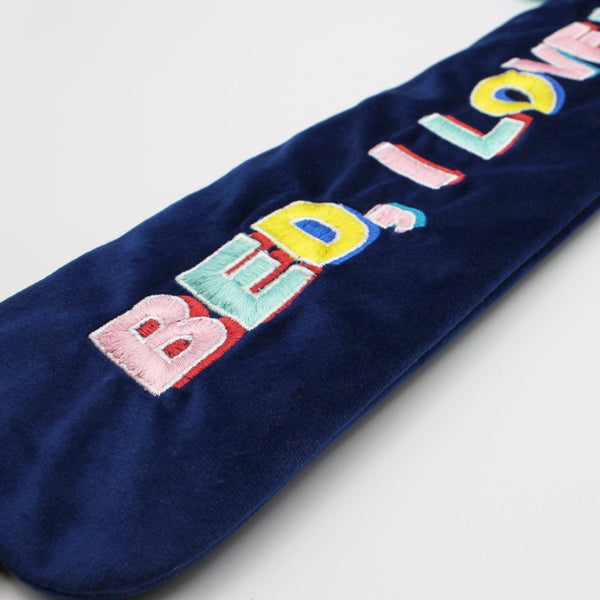 Disaster Designs Long Hot Water Bottle 'Bed I Love You'
