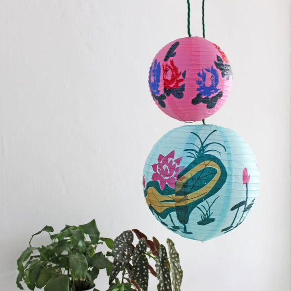 Disaster Designs Lotus Shade Paper Lantern - Large Blue