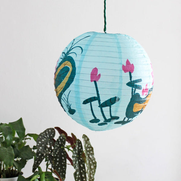 disaster designs Lotus Shade Paper Lantern - Small Blue