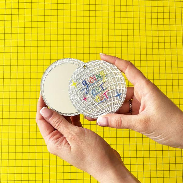 Disaster Designs Small Talk Compact Mirror 'Going Out-Out'