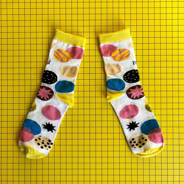 Disaster Designs Small Talk 'Distracted By Dogs' Socks