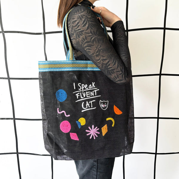 disaster designs Small Talk 'Fluent Cat' Recycled Shopper