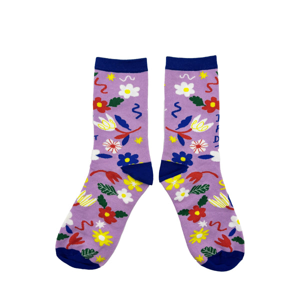 Disaster Designs Small Talk 'I'm Pretty Damn Brilliant' Socks