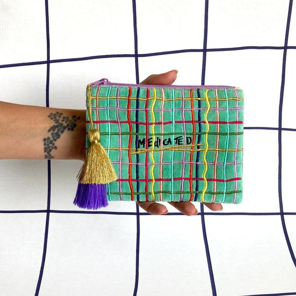 disaster designs Small Talk Purse 'Medicated Motivated'