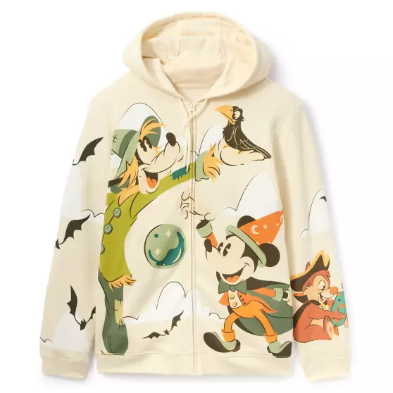 disney jewelry Mickey Mouse and Friends Halloween Zip Hoodie for Adults