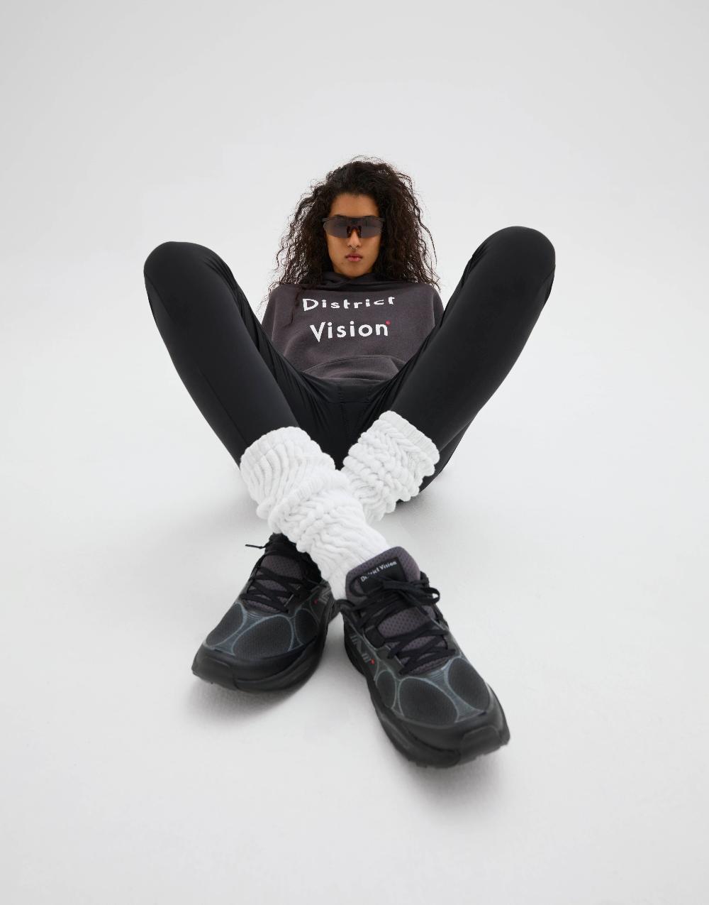 District Vision California Cotton Hoodie Black Wordmark