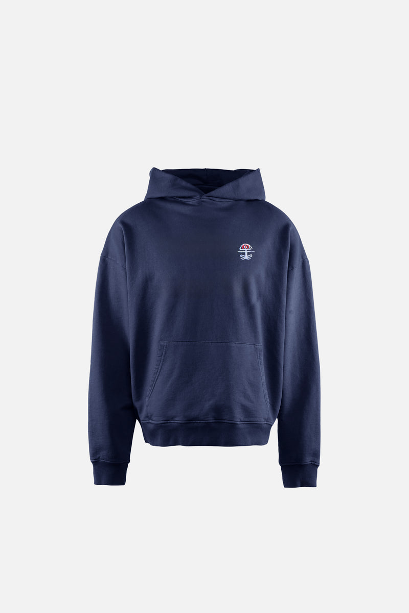 district vision California Cotton Hoodie Chakra Navy