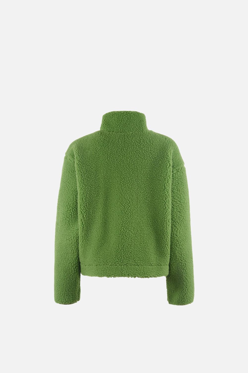 District Vision Cropped Wool Pile Fleece Jacket Matcha