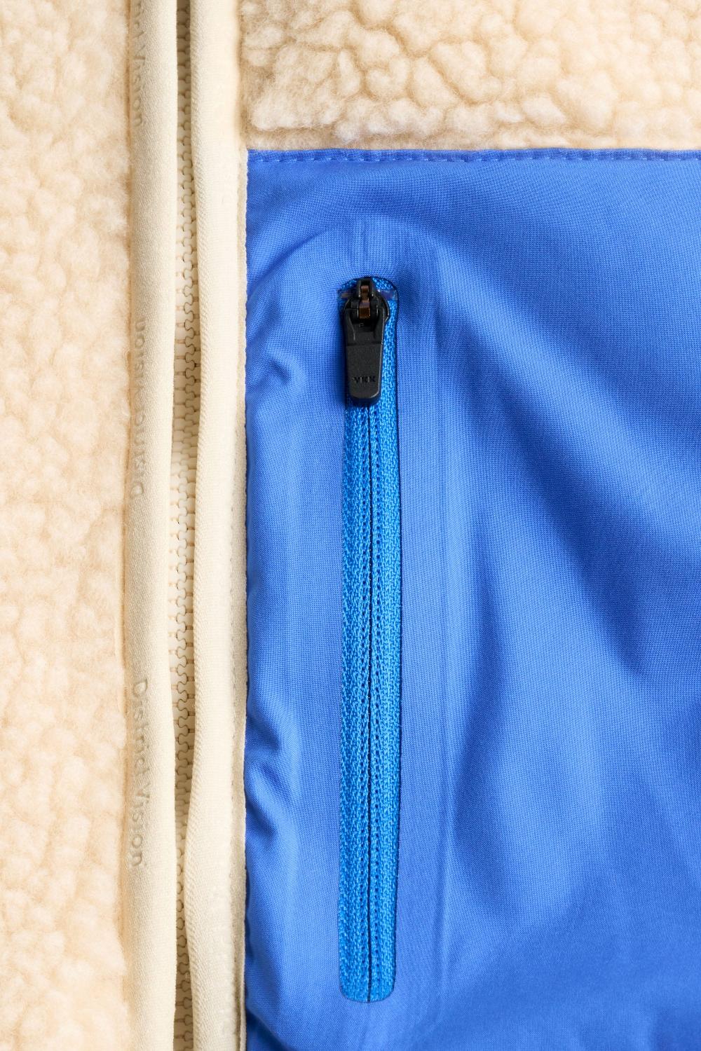 District Vision Cropped Wool Pile Fleece Jacket Quartz-Cobalt Blue