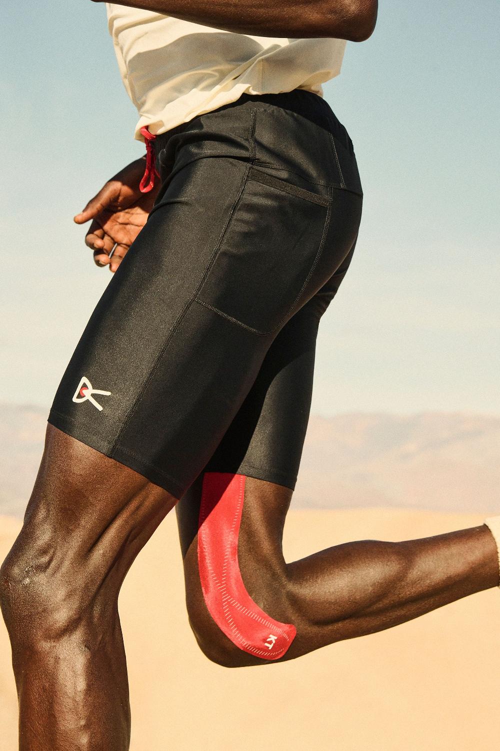 District Vision 9in Recycled Half Tights Black