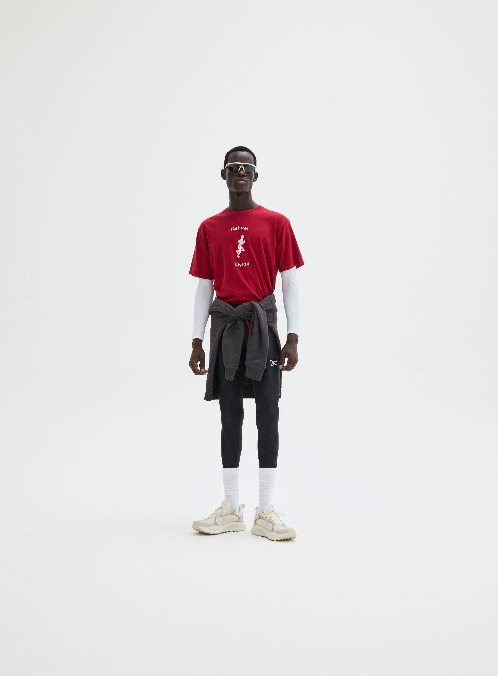 District Vision California Cotton Tee Red Living