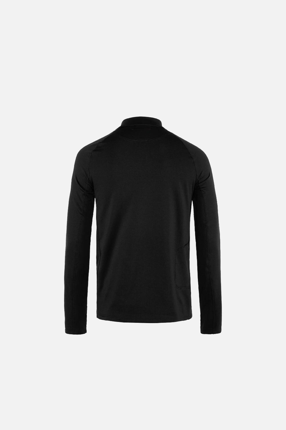 District Vision Half Zip Grid Fleece Black