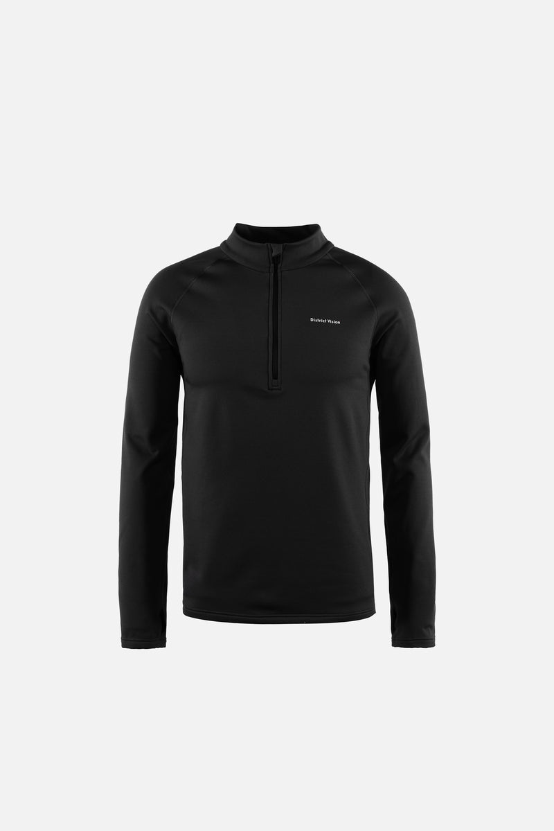 district vision Half Zip Grid Fleece Black