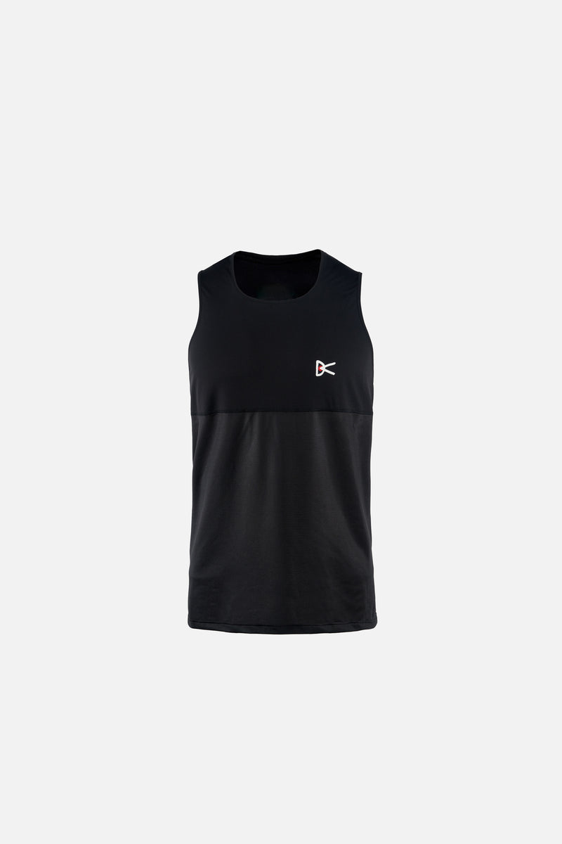district vision Paneled Mesh Singlet Black