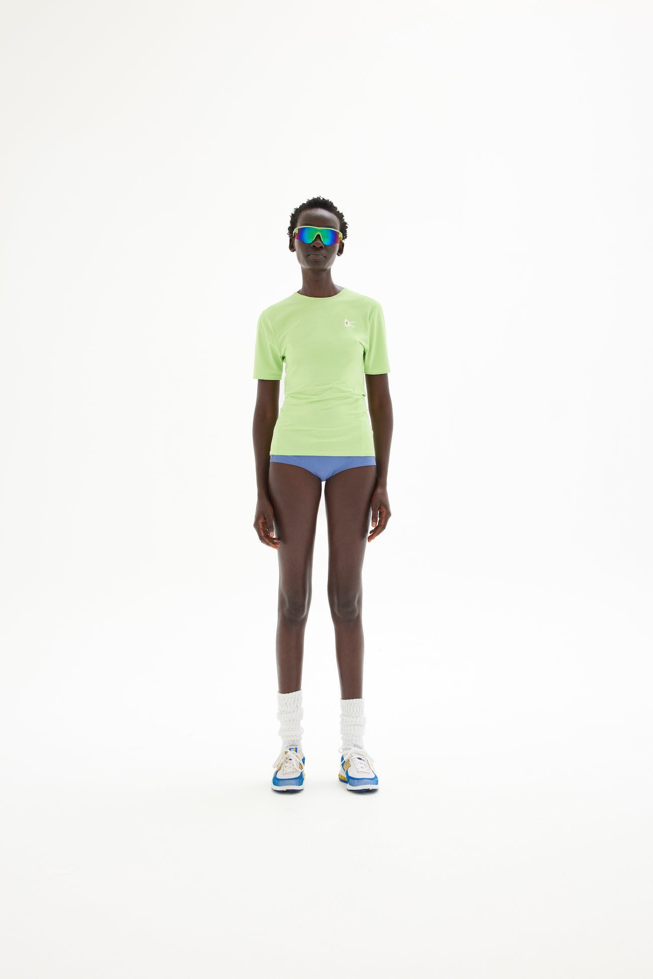 District Vision Paneled Short Sleeve Tee Melon