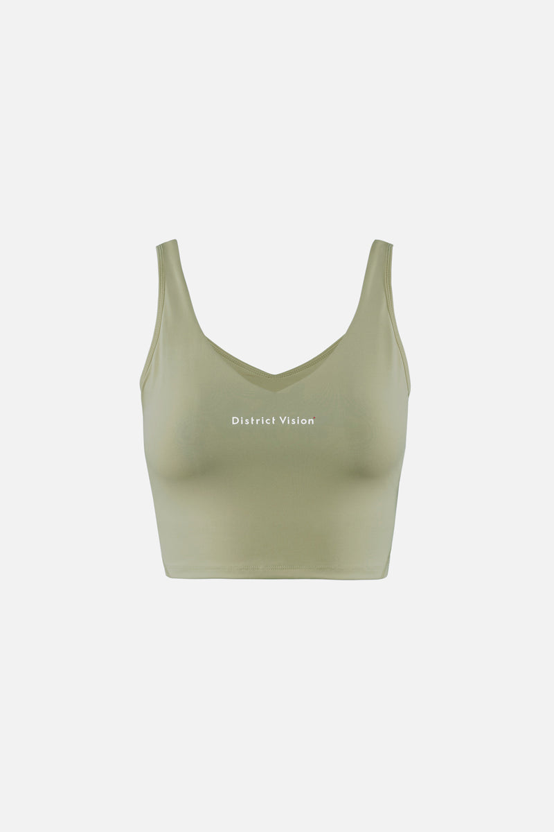 district vision Twin Layer Long Line Bra Ash