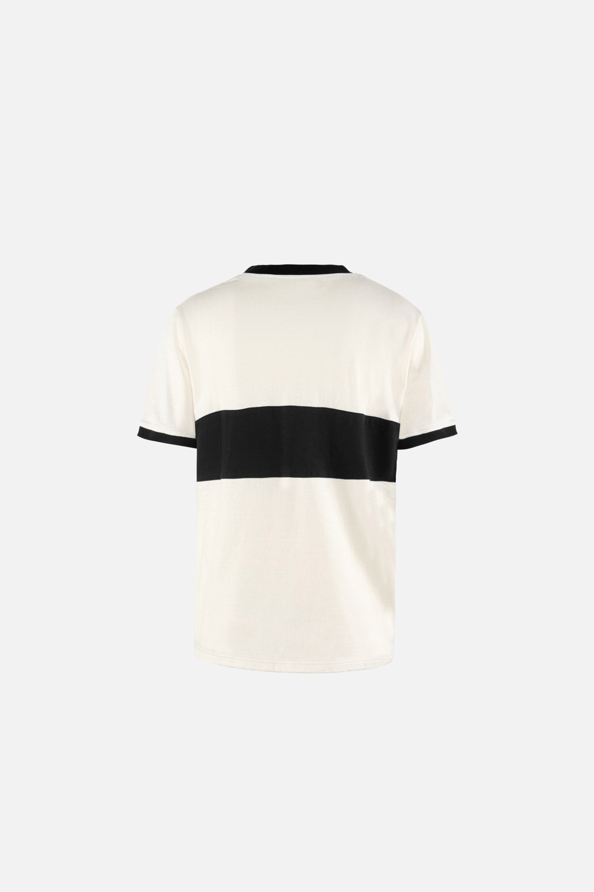 District Vision Japan Cotton Ringer Tee Vintage White-Black