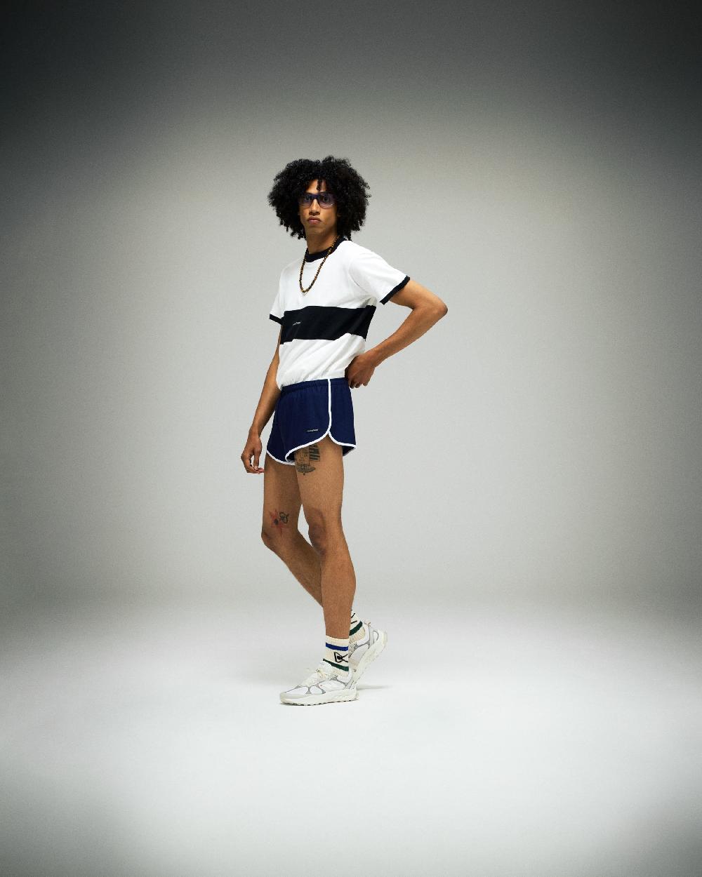 District Vision Japan Cotton Ringer Tee Vintage White-Black