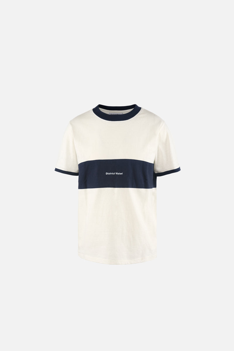 district vision Japan Cotton Ringer Tee Vintage White-Navy