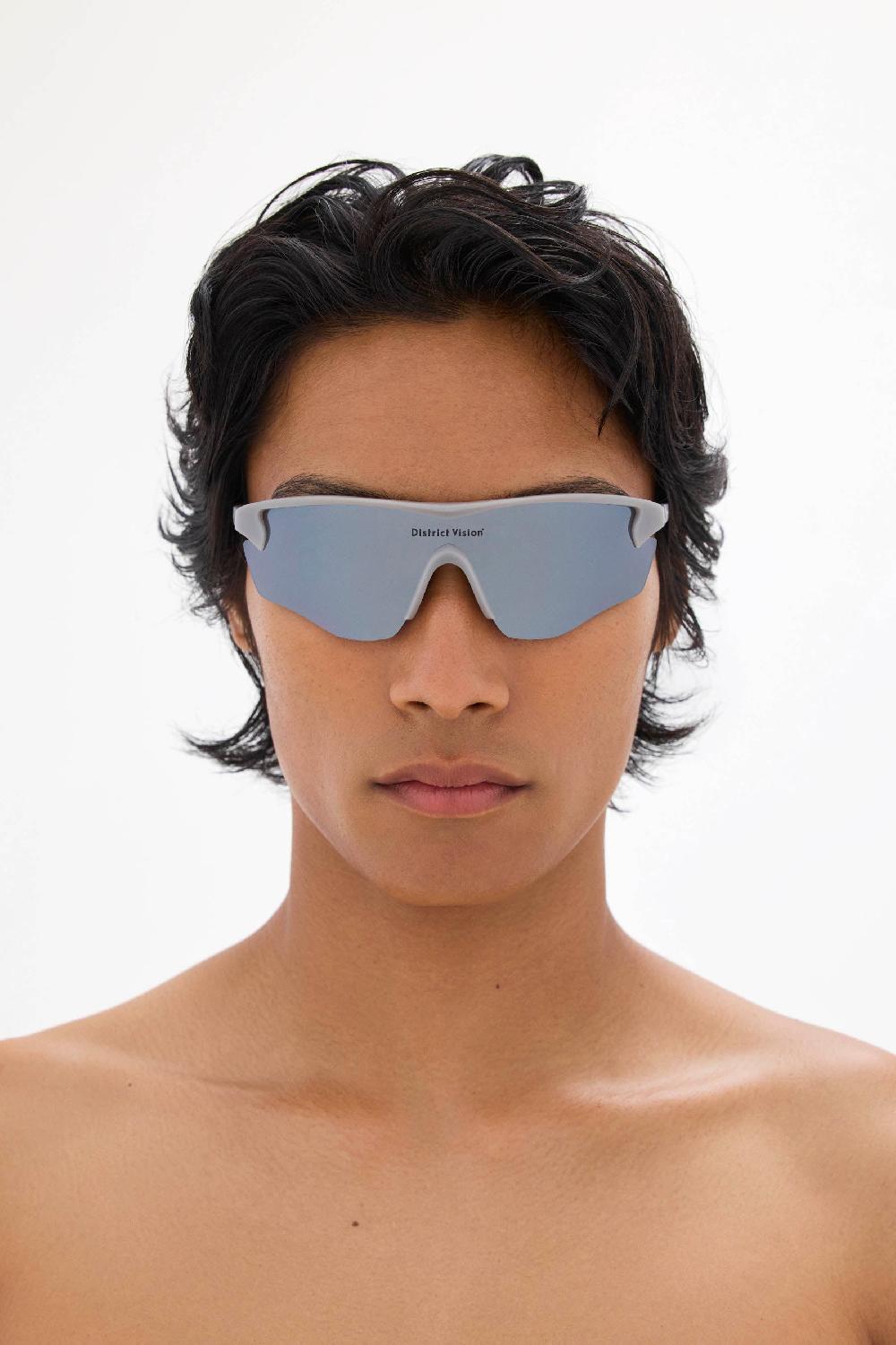 District Vision Junya Racer Flint D+ Blue Silver Flash Mirror