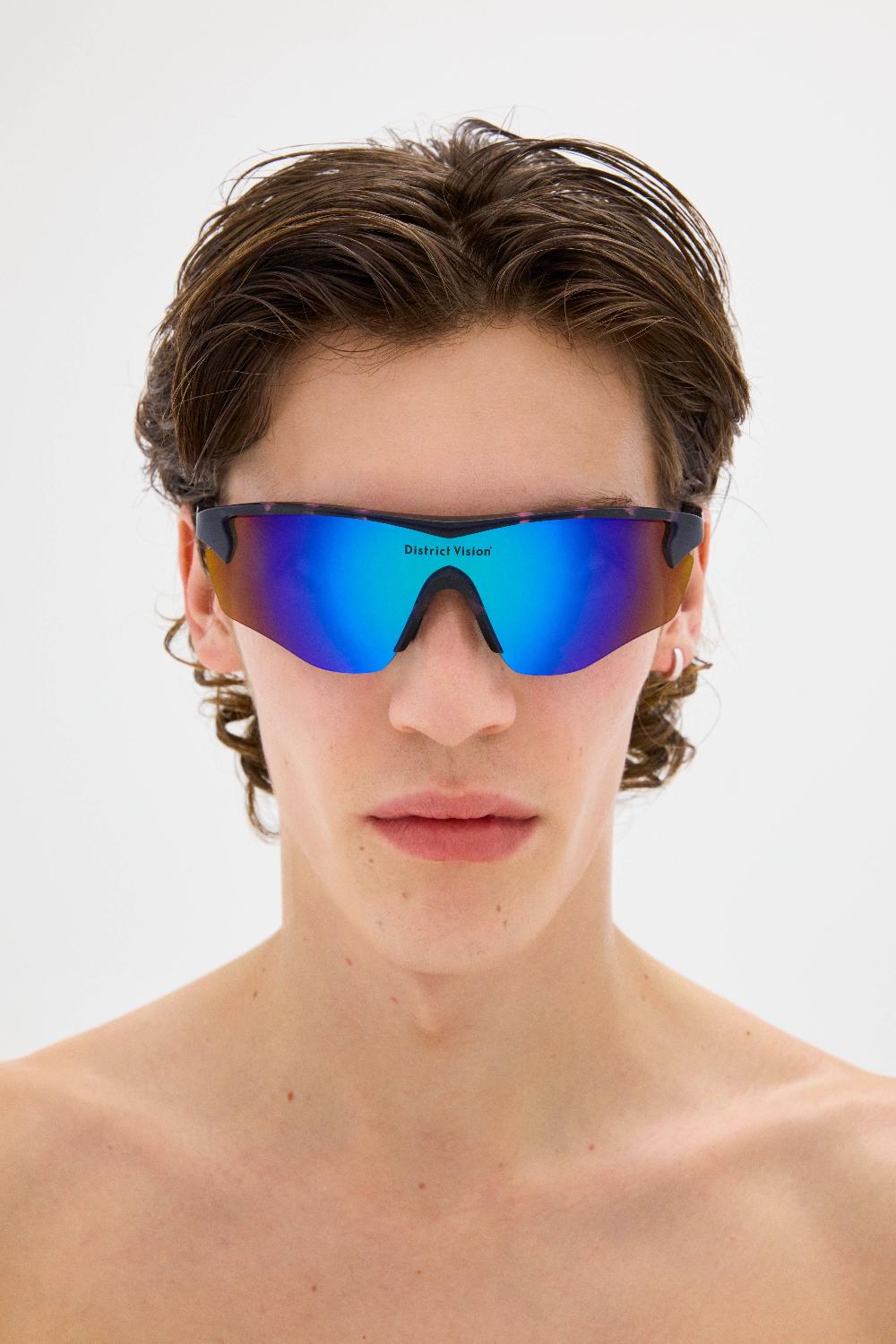 District Vision Junya Racer Navy Pink Mosaic D+ Blue Mirror