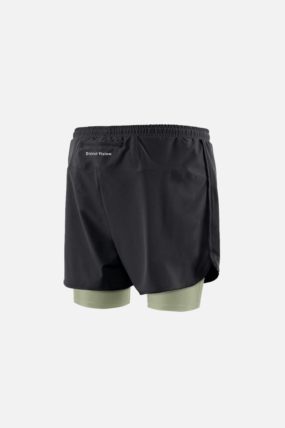 District Vision Layered Pocketed Trail Shorts Black/Ash