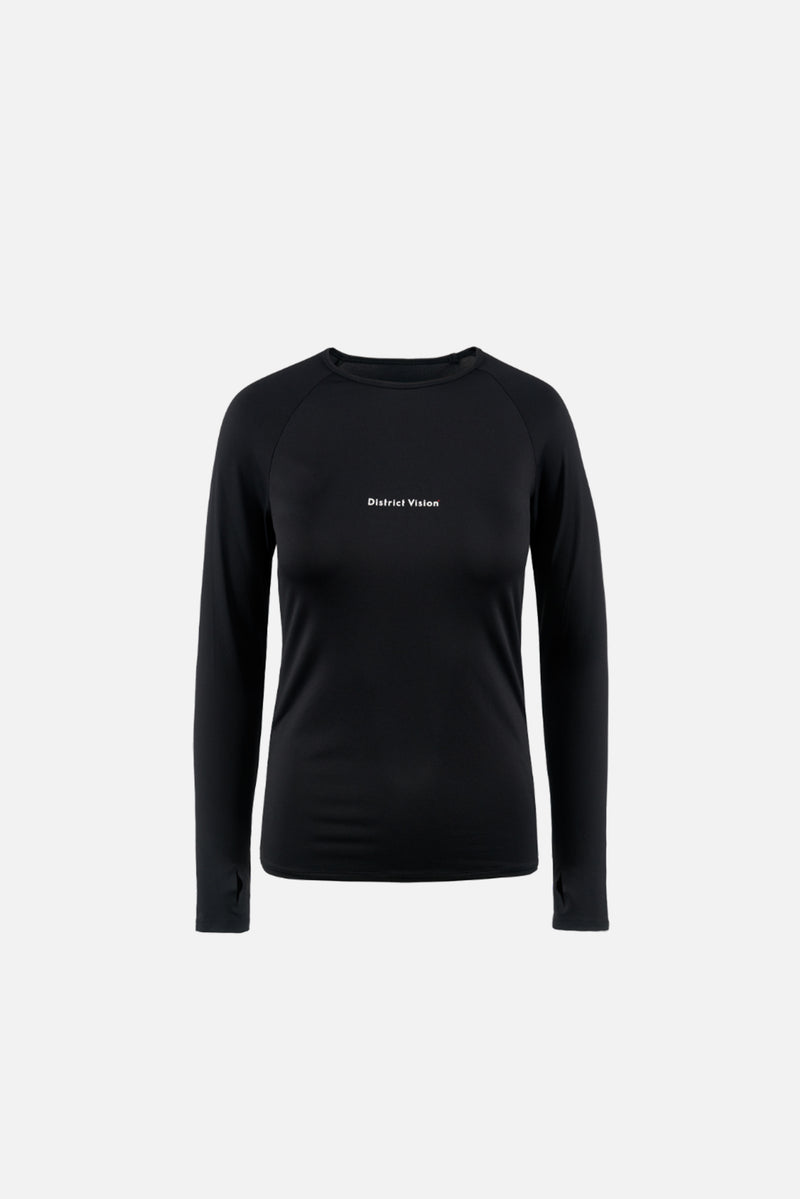 district vision Lightweight Long Sleeve Fitted Tee Black