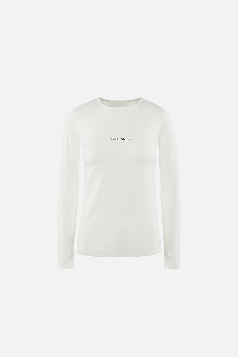 district vision Lightweight Long Sleeve Fitted Tee Lunar White